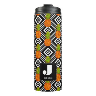 Geometric Pineapples   Monogram Thermal Tumbler
