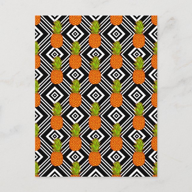 Geometric Pineapples Postcard (Front)
