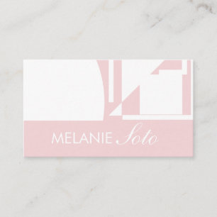 Geometric Pink Icon Salon Makeup Business Card