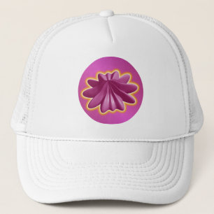 Geometric Pink Starfish With Glowing Yellow Aura Trucker Hat