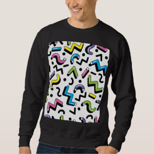 Geometric Play: Doodle Shapes Pattern Sweatshirt