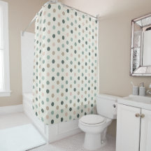 Geometric polka dot pattern in blue and pink tones