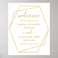 Geometric polka dots. Simple wedding welcome