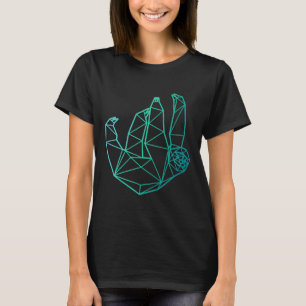 Geometric Polygonal Sloth Animal Girls T-Shirt
