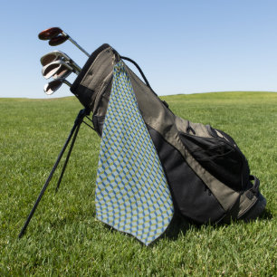 Geometric Portuguese tiles pattern in soft colours Golf Towel