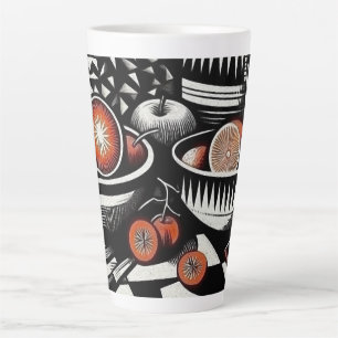 Geometric Pottery Latte Mug