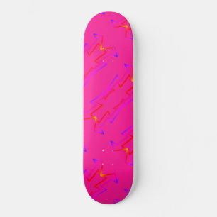 Geometric Pre-Built Complete  Pink Skateboard