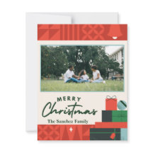Geometric Presents "Merry Christmas" Card 1 Photo