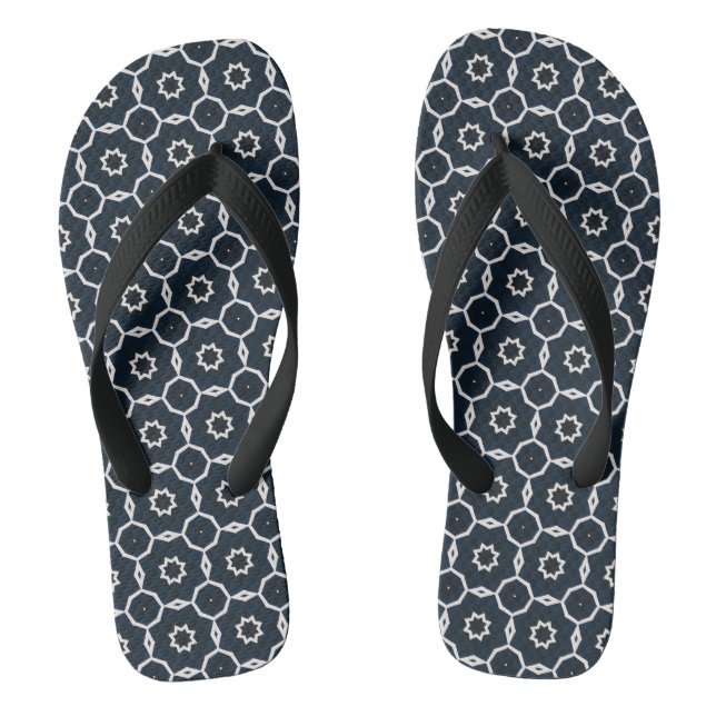 Geometric printed flip flops (Footbed)