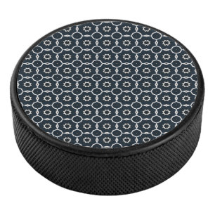 Geometric printed hockey puck