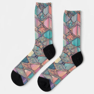 Geometric Prism Pattern Socks