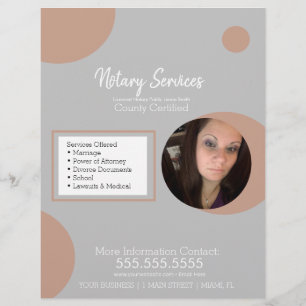 Geometric Public Notary Service Photo Flyer