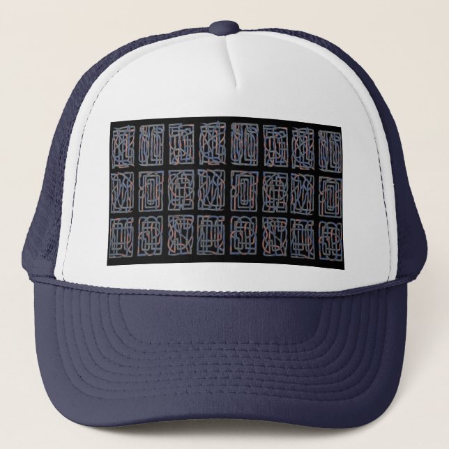 Geometric Pulse Foam Trucker Hat (Front)
