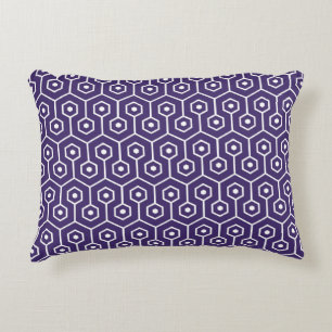 Geometric Purple Decorative Cushion