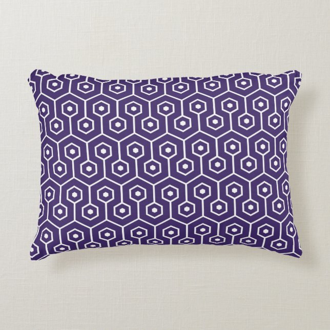 Geometric Purple Decorative Cushion (Front)