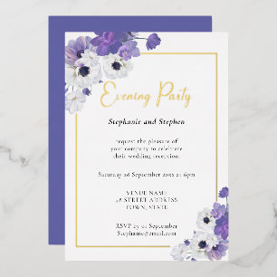 Geometric Purple Floral Wedding Party