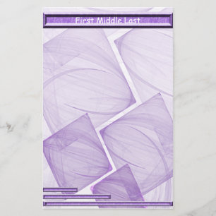 Geometric Purple Shades Personalised Stationery