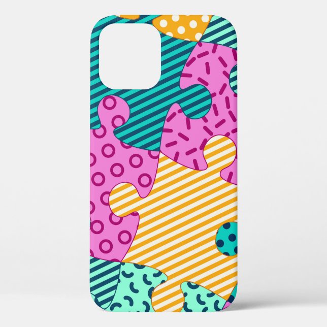 Geometric Puzzles: Memphis Banner. Case-Mate iPhone Case (Back)