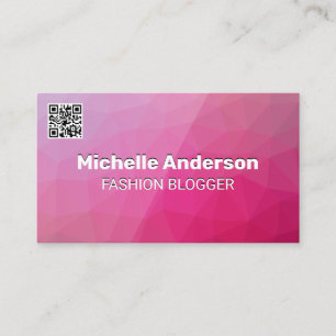 Geometric QR code Business Card