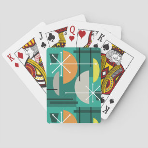 Geometric Quadrants Abstract Art Playing Cards