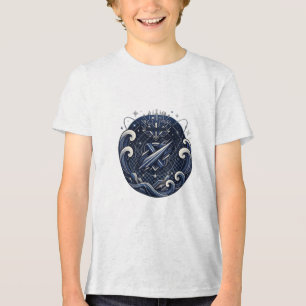 Geometric Racing Kids T-Shirt   Speed Style Youth  Tri-Blend Shirt