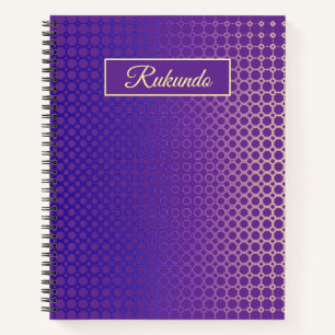 Geometric Radiance: Indigo to Violet Tech Notebook