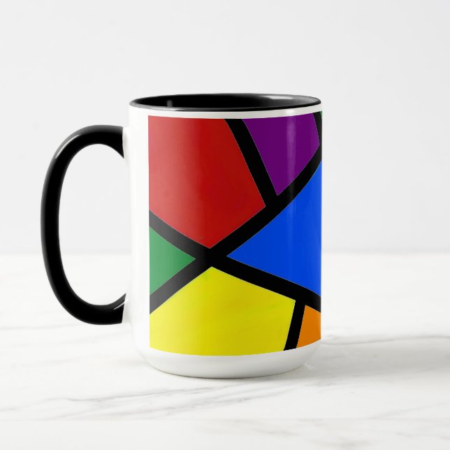 Geometric Rainbow Mug (Left)