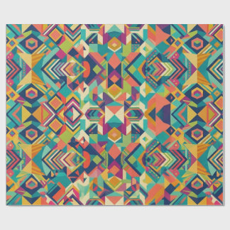 Geometric Rainbow Pattern 2026 Wrapping Paper