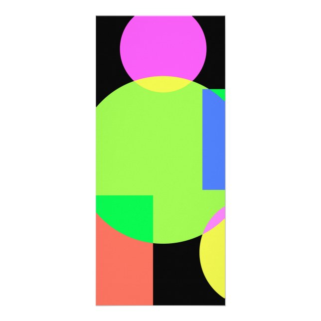 Geometric rainbow rack card (Front)