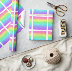 Geometric Rainbow Wrapping Paper