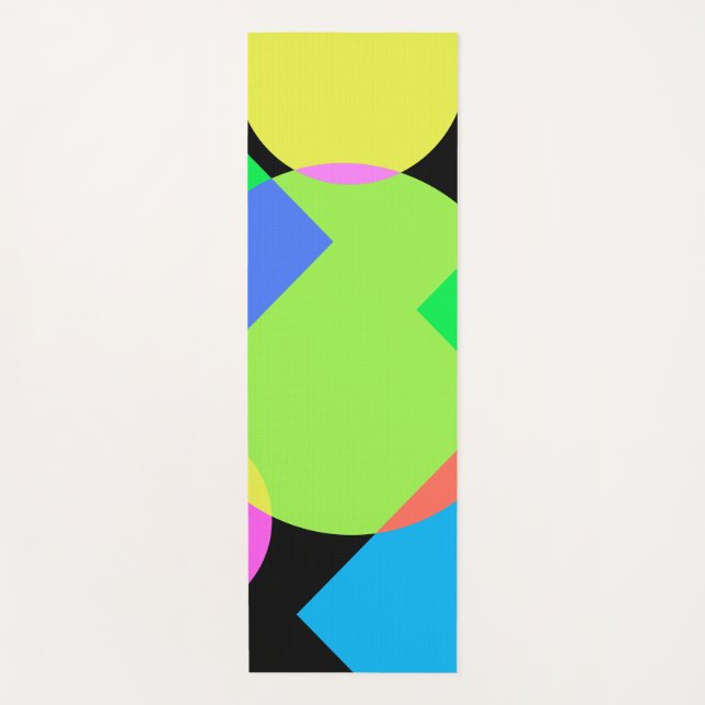 Geometric rainbow yoga mat (Front)