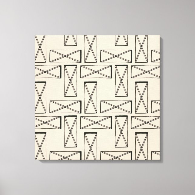 Geometric Rectangle X Design Canvas Print (Front)
