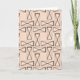 Geometric Rectangle X Design Card