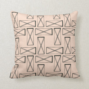 Geometric Rectangle X Design Cushion