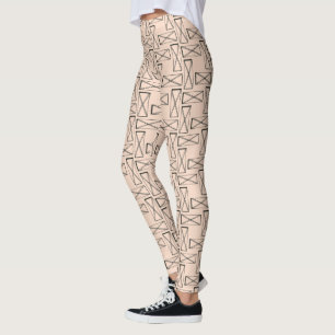 Geometric Rectangle X Design Leggings