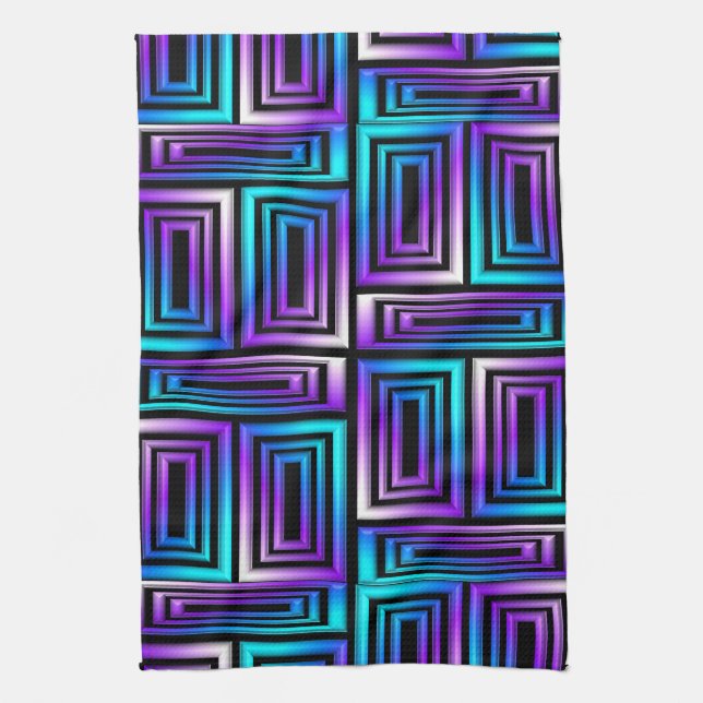 geometric rectangles kitchen towel (Vertical)