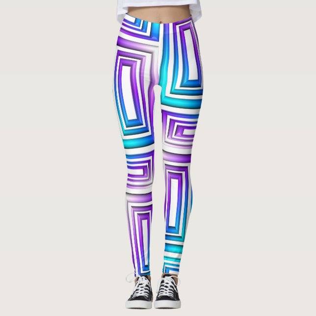 geometric rectangles leggings (Front)
