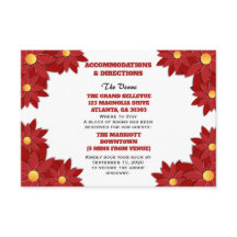 Geometric Red and Gold Floral