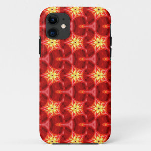 geometric red and yellow girly stars case