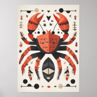 Geometric Red Crab