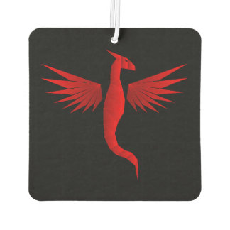 Geometric Red Dragon Car Air Freshener