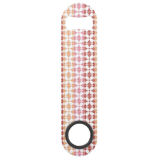 Geometric red ikat stripes pattern (Front)