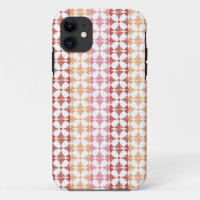 Geometric red ikat stripes pattern