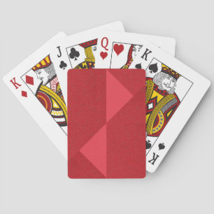 Geometric Red Pattern Custom Playing Cards