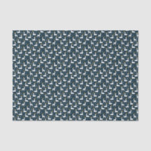 Geometric reindeer and stars navy blue