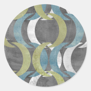 Geometric Repeat I Classic Round Sticker