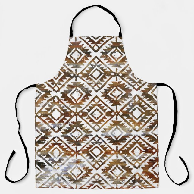 Geometric repeat, textured background apron (Front)