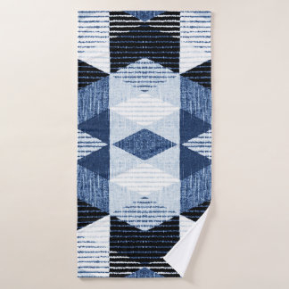 Geometric Repeat: Textured Background. Bath Towel