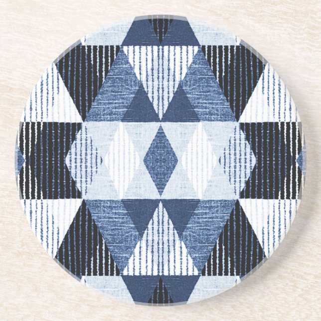 Geometric Repeat: Textured Background. Coaster (Front)