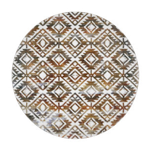 Geometric repeat, textured background cutting board